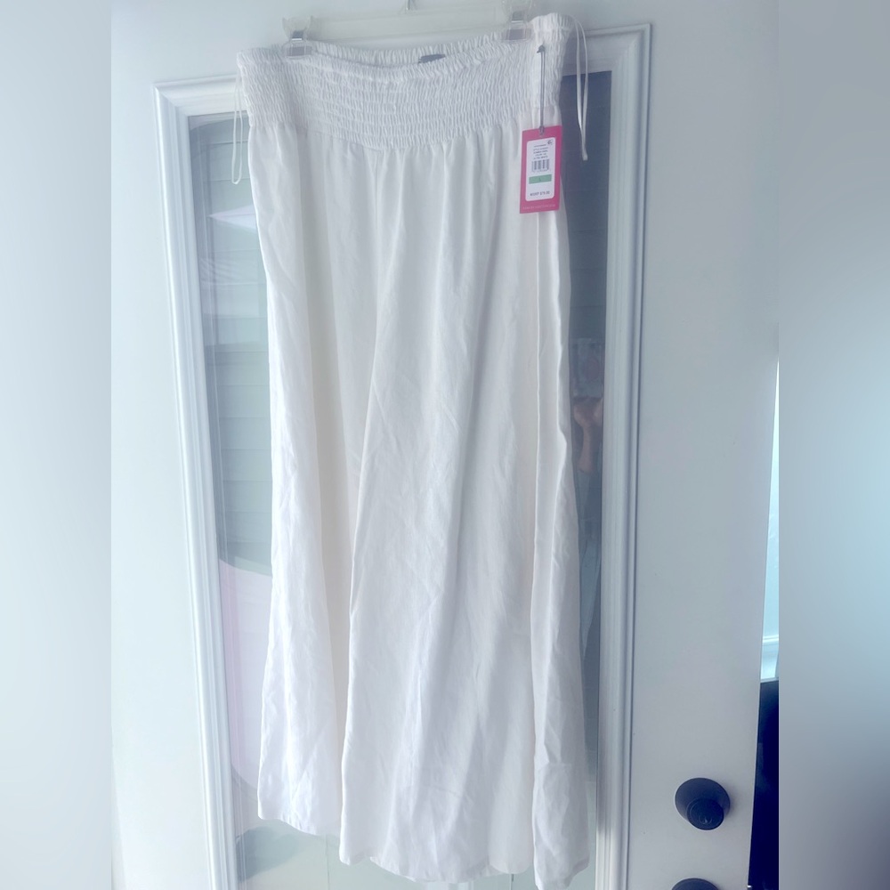 NWT $79 Vince Camuto Women's linen blend wide leg pants size large